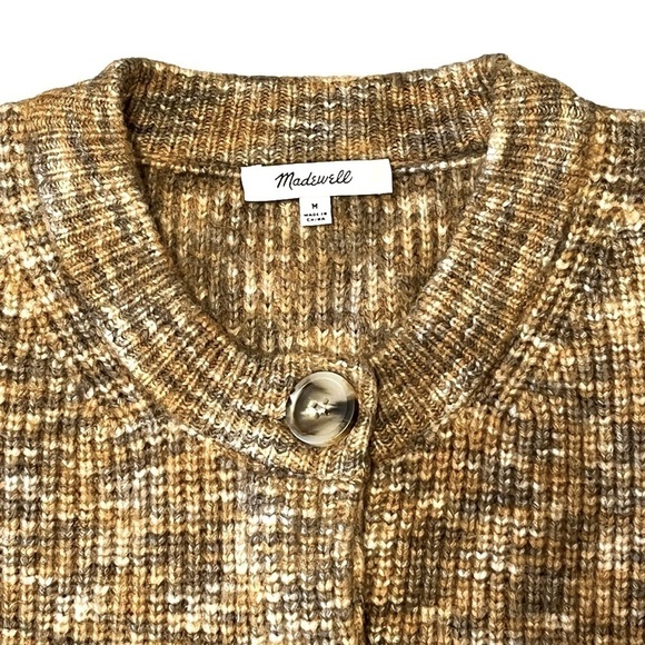 Madewell Space-Dyed Winstead Cardigan Sweater. Brown Camel. Size M #817 - Picture 6 of 8
